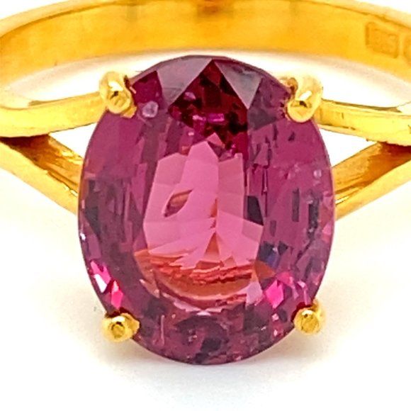 GIA Certified Spinel 5.50ct Solid 22K Gold Ring - Picture 6 of 7